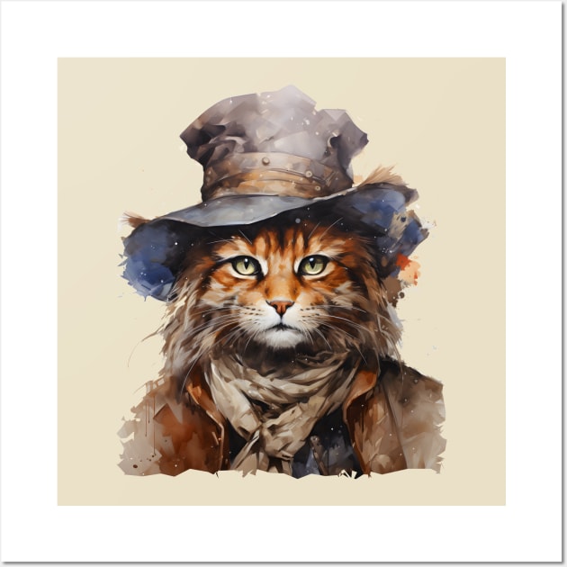 Cowboy Cat Wall Art by ArtisticCorner